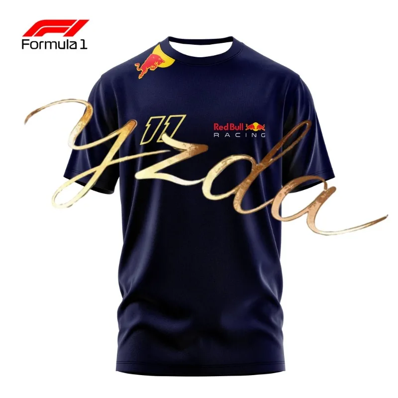 

Men's F1 Racing T-shirt, Short Sleeved, Quick Drying Fabric, Comfortable, Lightweight, Sweat Absorbing, Suitable for Streetwear