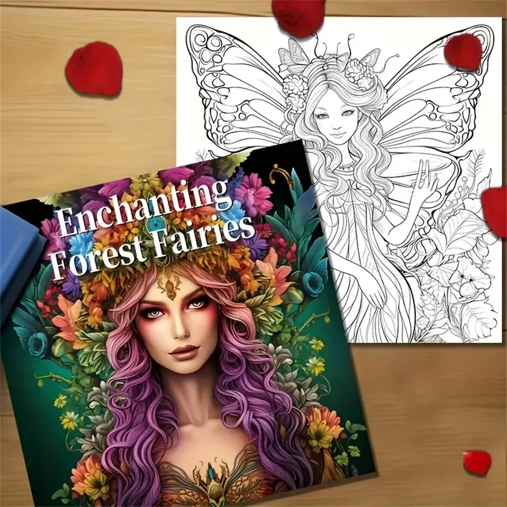 1pc Art Coloring Book 22 Page Coloring Books Gift For Birthday Party Relieve Stress Kill Time Graffiti Painting Drawing Art Book