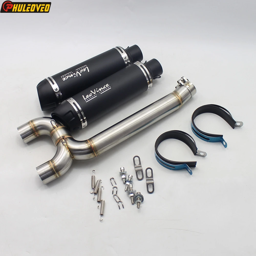 

For Yamaha FZ6 FAZER FZ6 FZ6N FZ6S FZ6 S2 FZ6 FAZER S2 2004-2011 Motorcycle Exhaust Escape Moto Muffler with Middle Link Pipe