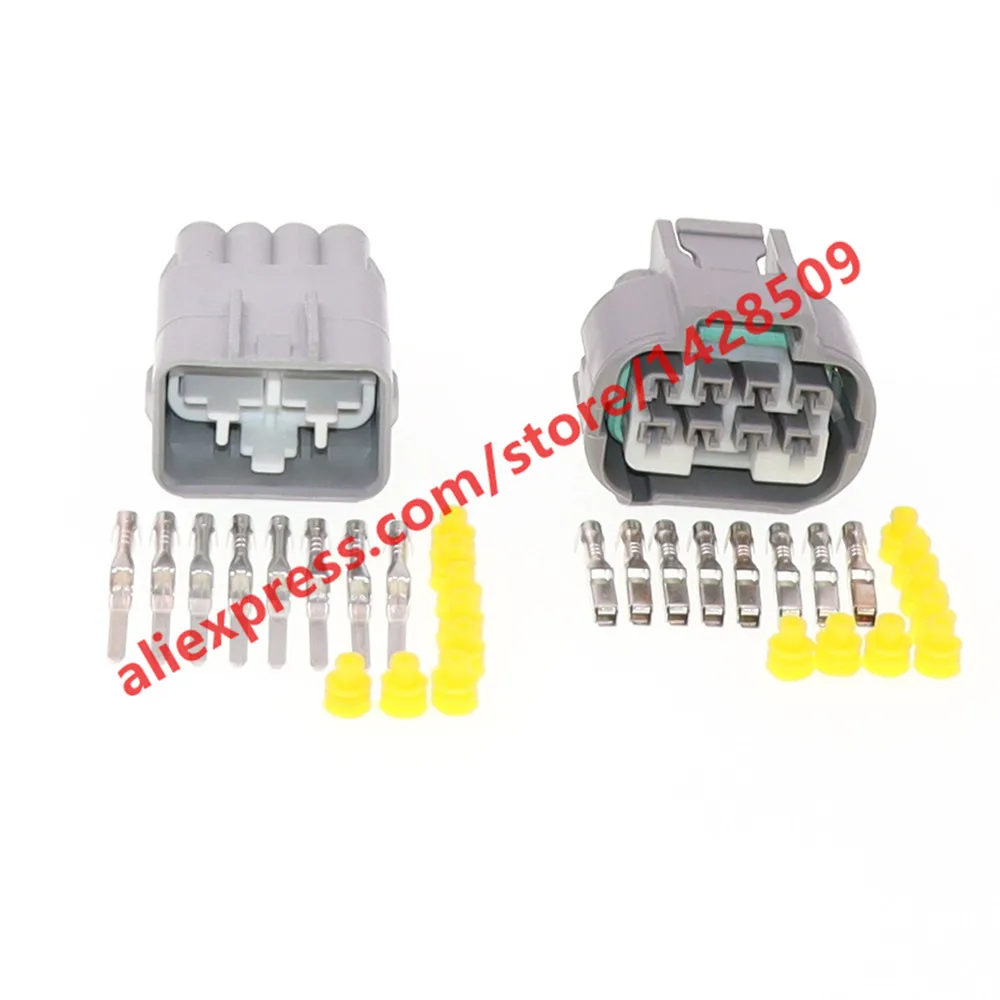 1 Set 8 Pin Car Light Connector Auto Wiring Harness Plug 90980-10897 7283-1289-40 Waterproof Lamp Socket