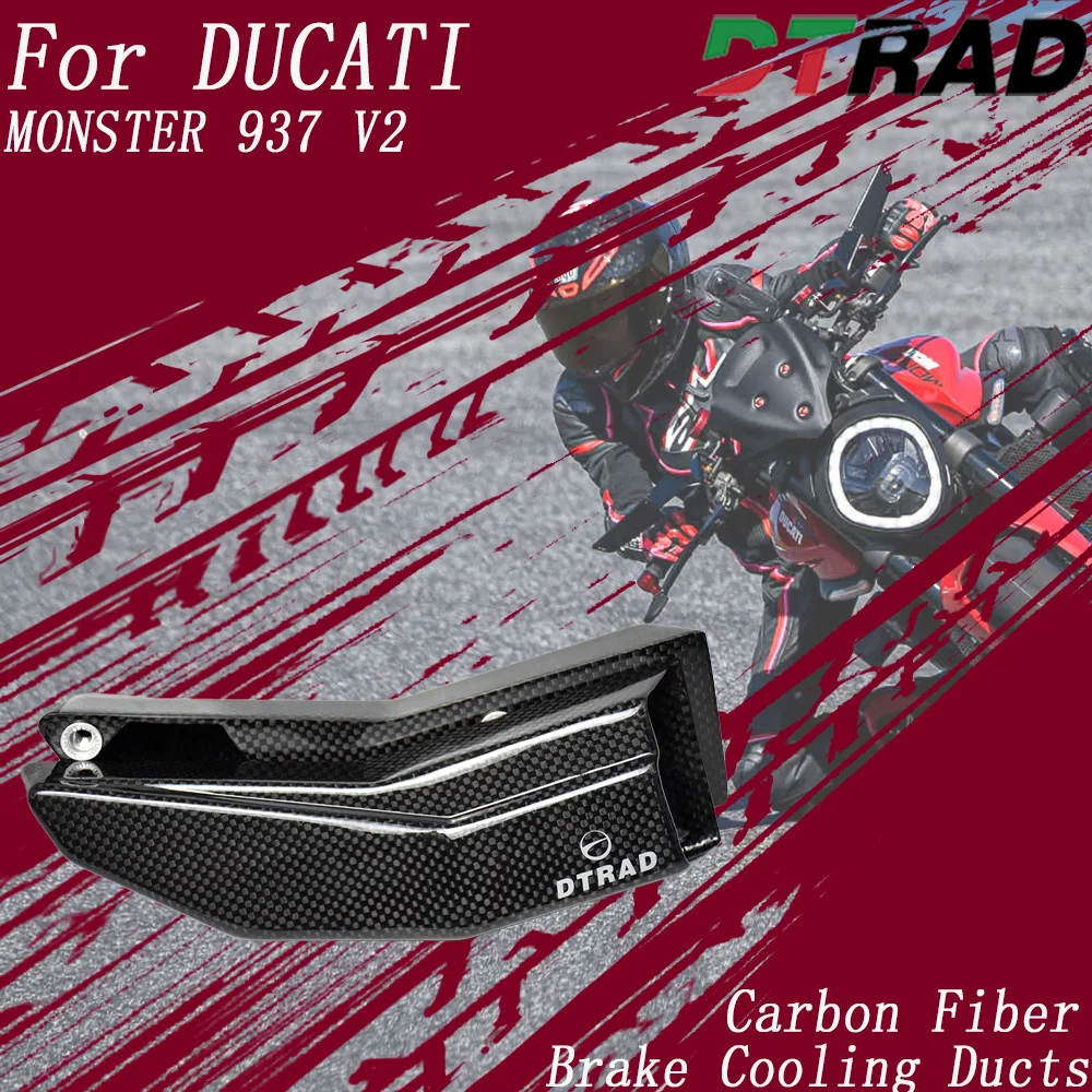 For DUCATI MONSTER 937 V2 1200 821 Motorcycle Racing Front Brake Air Conveyor Intake Cooling Ducts Caliper Channel Radiator Cap
