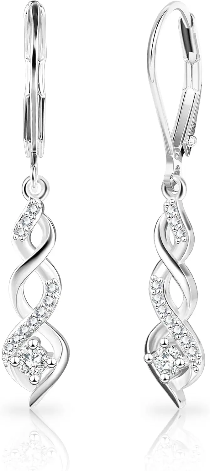 

Zirconia Earrings Silver 925 Hanging Women's Dangle Drop Earrings Gifts for Women Girlfriend Girls Mom Ladies
