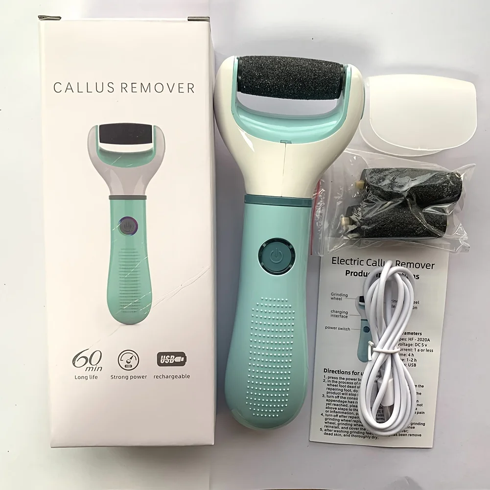 Moedor de pés elétrico automático sem fio, remoção de calos de pele morta, rachaduras, pele dura e rachada, ferramenta de pedicure, à prova d'água, limpador de pés