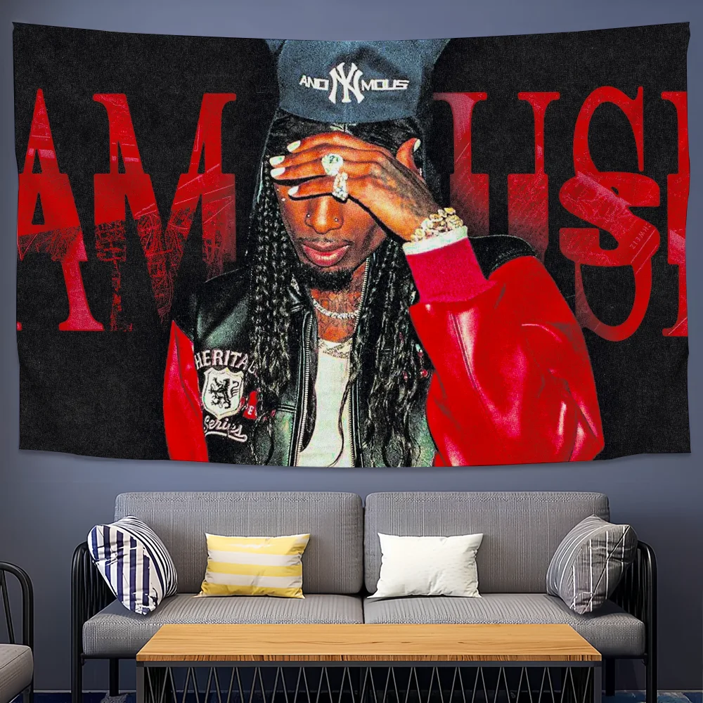مغني الراب Playboi Carti أنا الموسيقى العلم كلية غرفة نوم غرفة المعيشة المنزل النوم ديكور مضحك نسيج المرآب بار جدار نادي راية