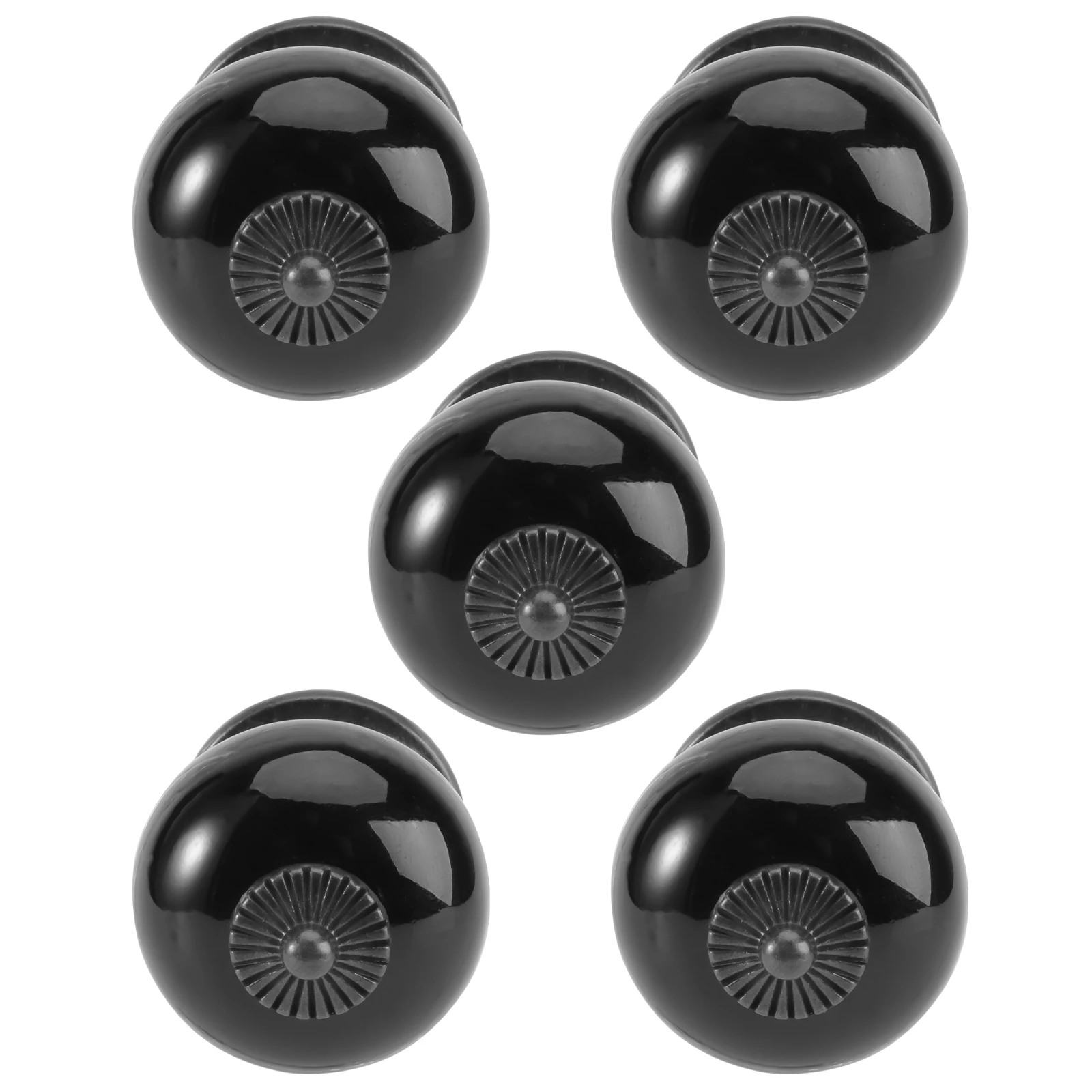 5 قطعة 38 مللي متر مقابض سيراميك بيضاء مستديرة مقابض سحب عملية لخزانة درج بن خزانة سهلة التركيب برغي معدني