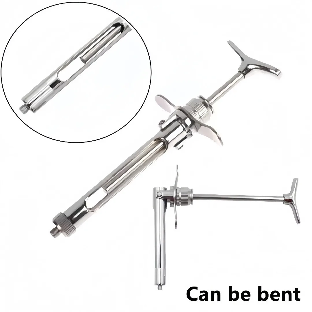 

1pcs Dental Press Type Syringe Stainless Steel Dental Instrument Anesthesia Aspirating Needle Tube for Dentist Injector Tools