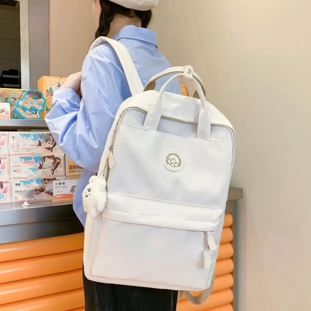 

Lightweight Waterproof Women Backpack Large Capacity Solid Color Travel Backpack Nylon Ergonomic Laptop Book Bag For Teenagers