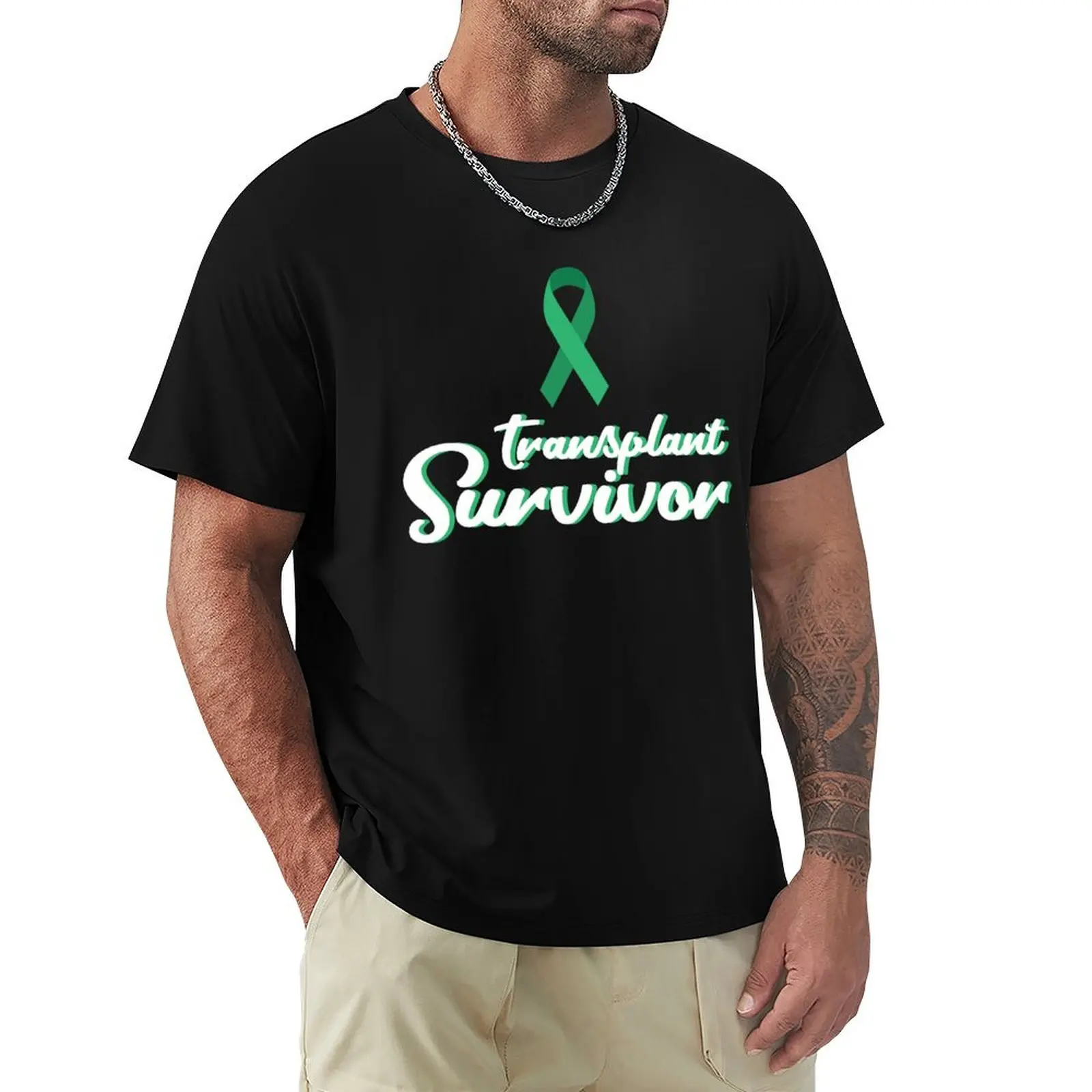 Organ Transplant Survivor T-Shirt Holiday Party T-Shirt for Men