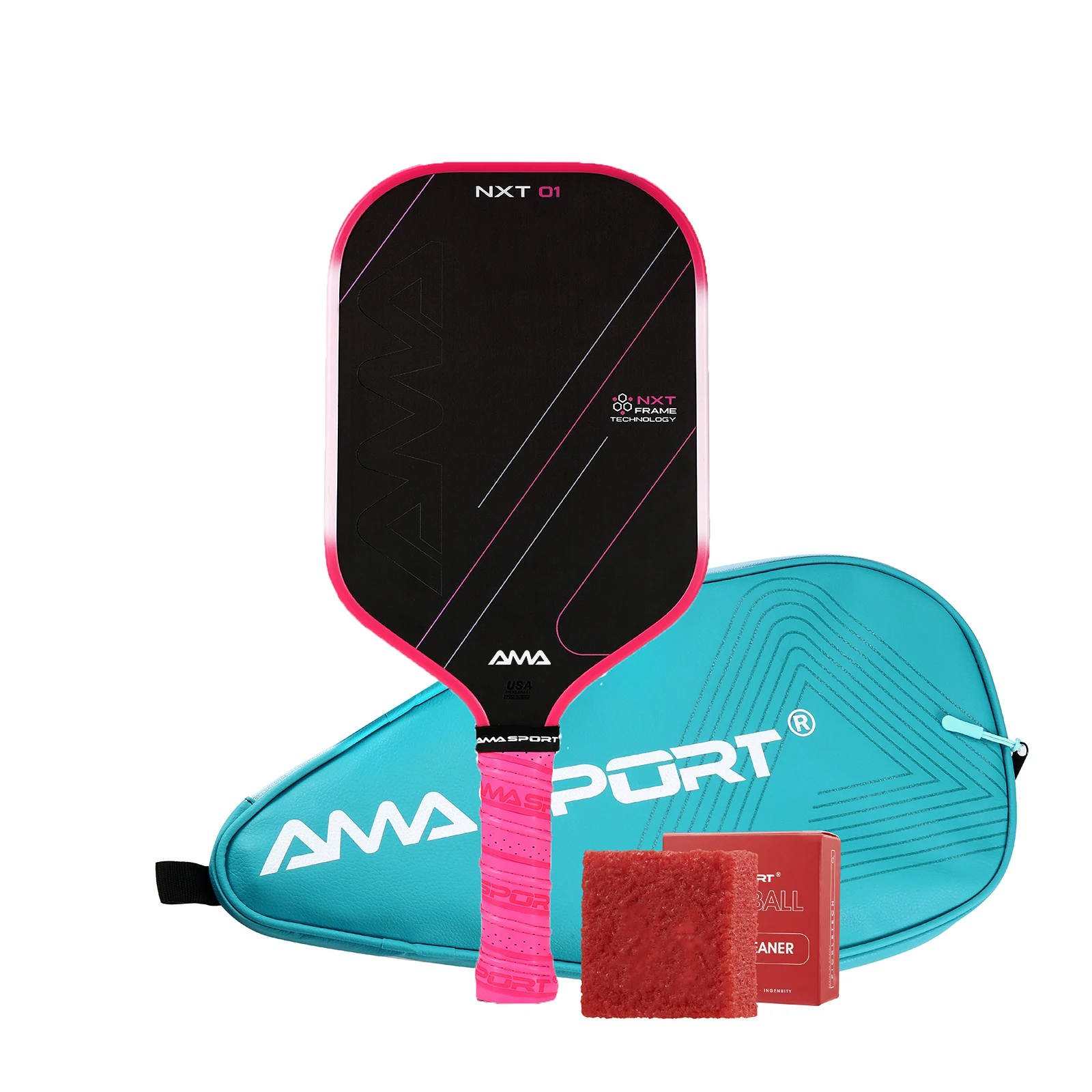 AMASPORT USAPA Approved NXT01 Pickleball Paddle with Pickleball Bag Thermoformed 18k Ultraweave Control Surface Racket