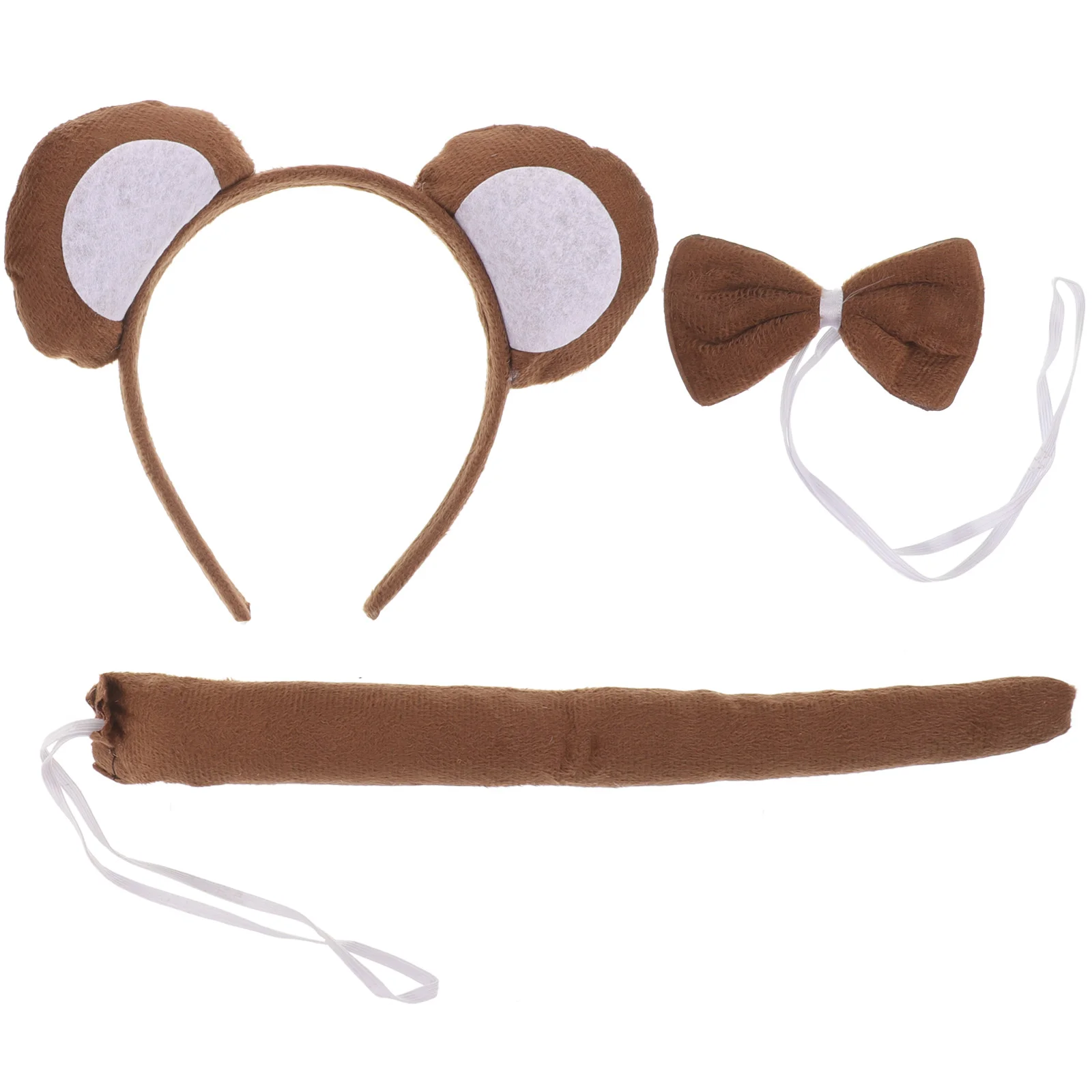 

3 Pcs/set Party Dress Kids Costume Accessories Fun Monkey Tail Toy Props Bow Tie Monkey-themed