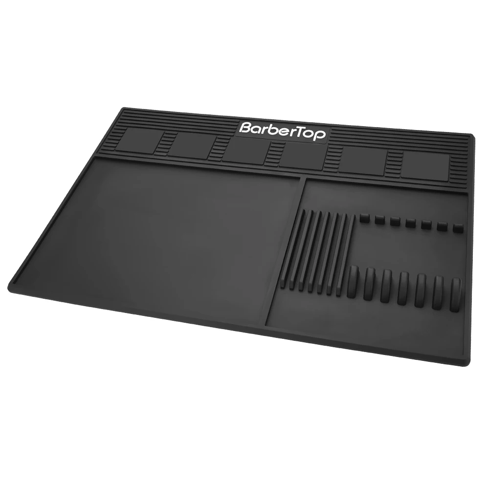 Barber Shop Hair Cutting Tool Pad Magnet Anti Slip Waterproof Pad Durable Silicone Pad Hair Cutting Tool Desktop Storage