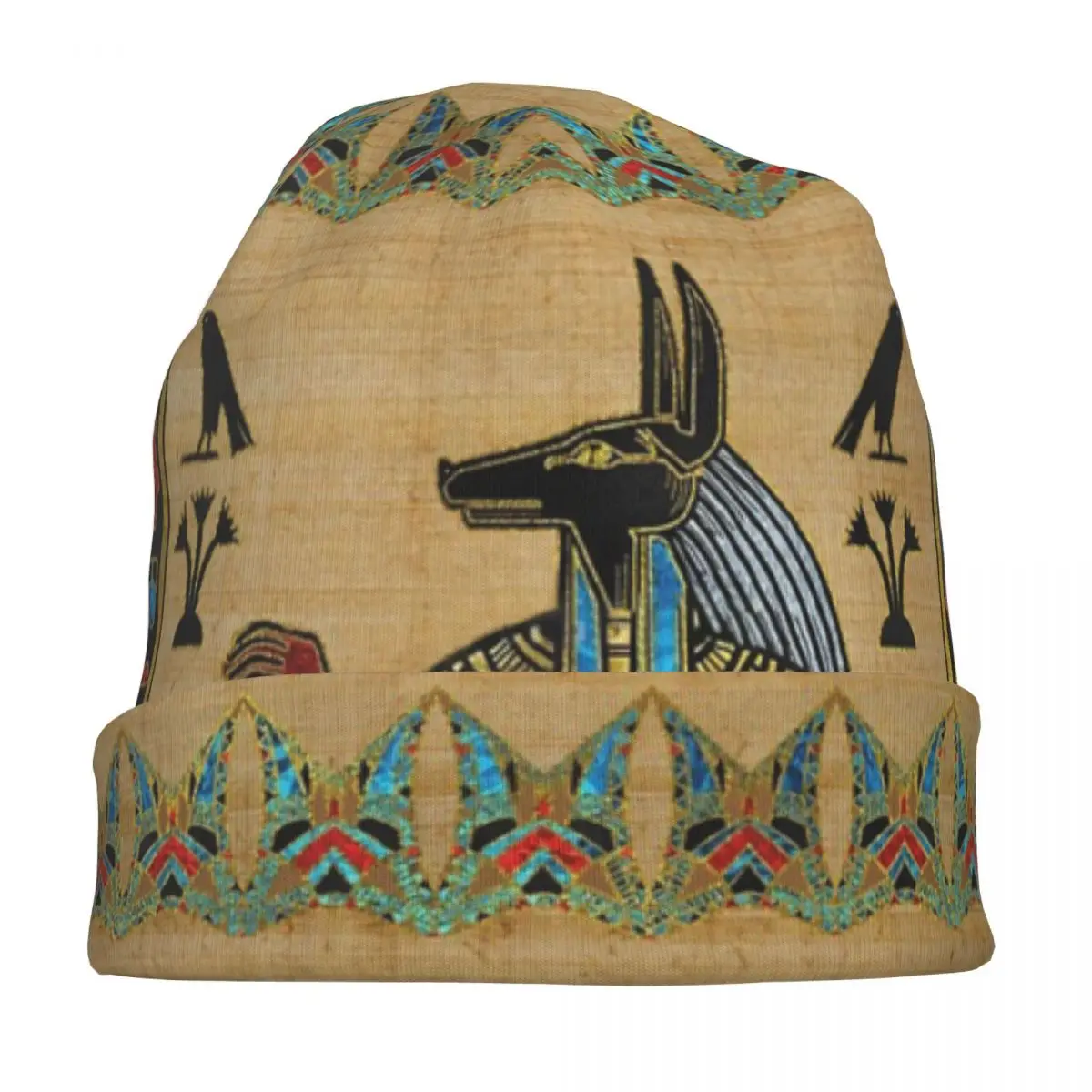 Egyptian Anubis Ornament Cap Ancient Egypt Myth Goth Autumn Winter Outdoor Skullies Beanies Hat Spring Warm Dual-use Bonnet