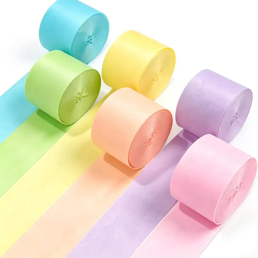 6 Stück Pastell-Krepppapier-Streamer-Rollen, bunte Regenbogenbänder für Geburtstag, Hochzeit, Party, Hintergrund, DIY-Basteldekoration – Detail 1