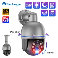 Techage 8MP 5MP PTZ POE IP Surveillance Camera Network 4K Human Detection Two Way Audio CCTV Security Outdoor ONVIF PT825G XMEYE