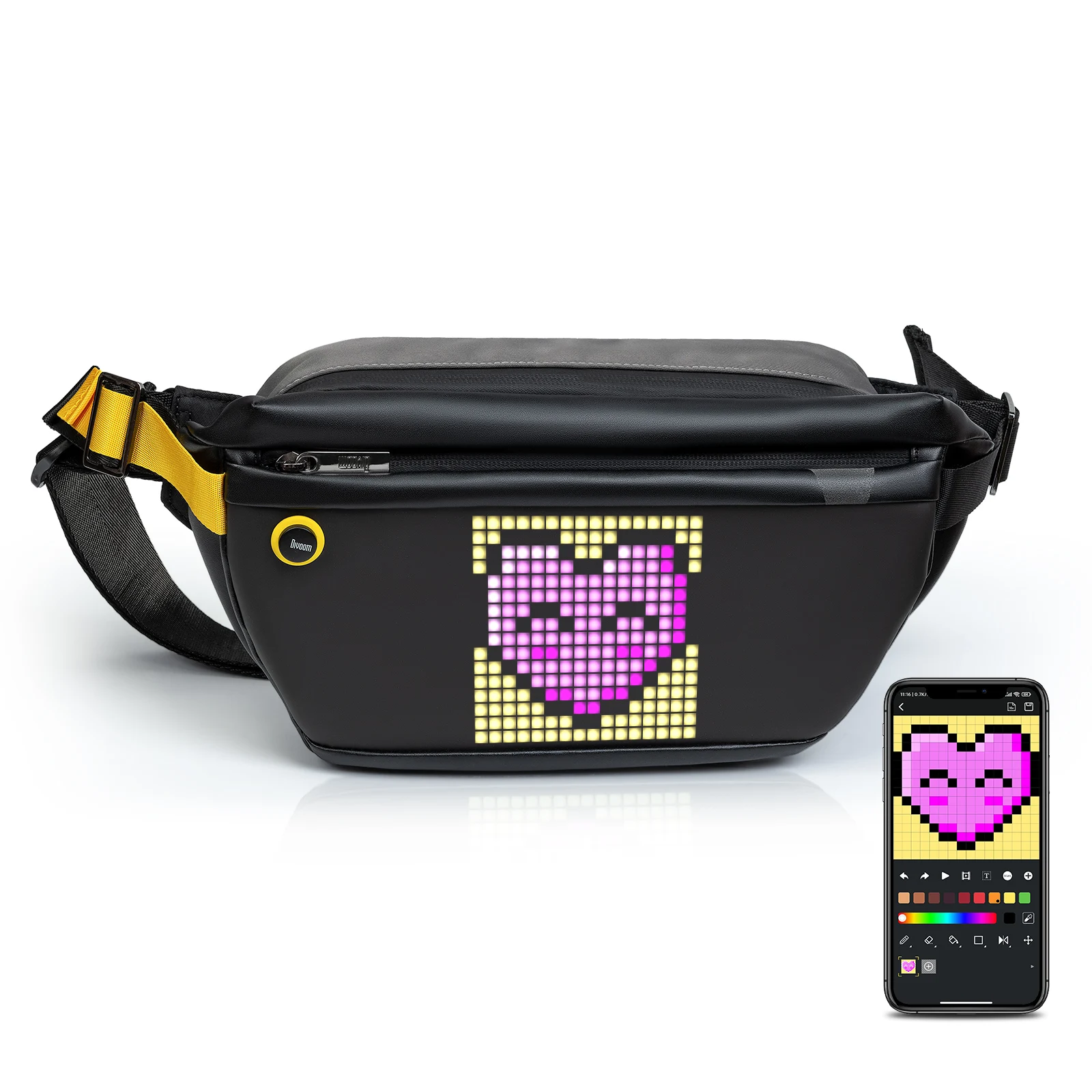 Divoom Sling Bag Customizable Pixel Art Fashion Design Outdoor 