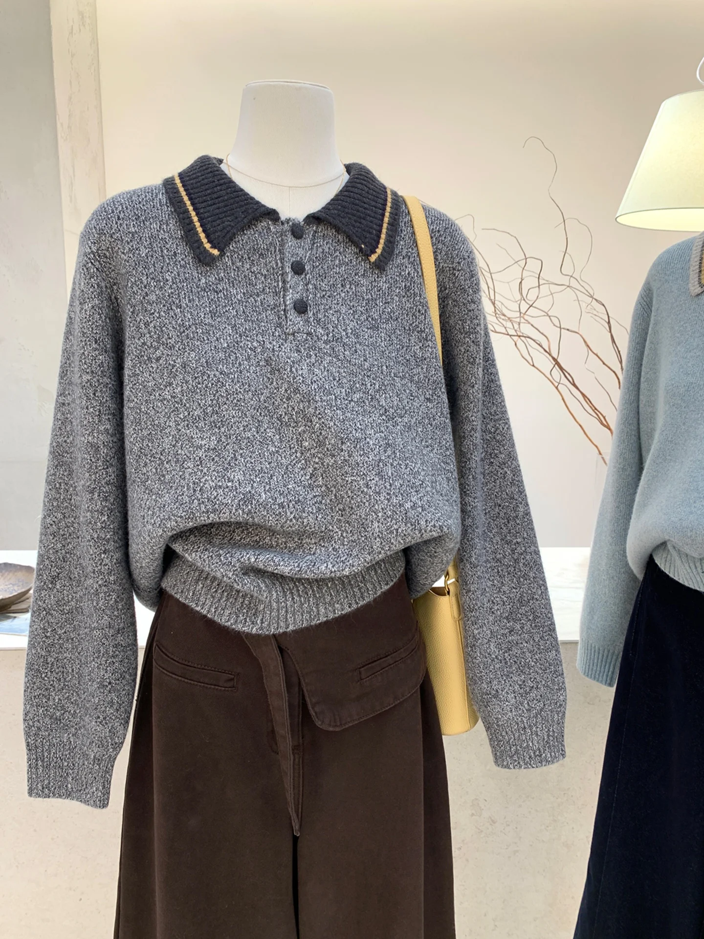 韓国風ニットセーター カジュアル 暖かい おしゃれ レジャートップ オールシーズン対応 冬コレクション2025