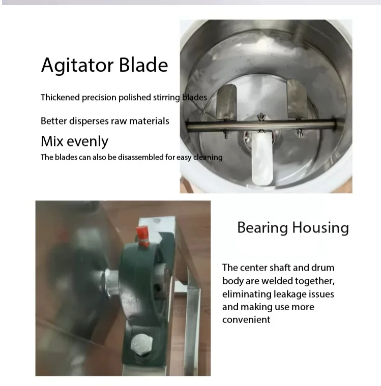 Small 5L Food Rotary Drum Roller Mixer Agitator Tea Dry Ingredient Mini Spice Mixer Machine For Laboratory Use Mixing Equipment