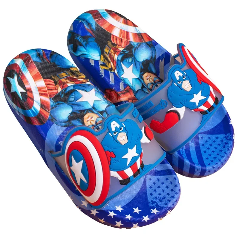 Disney Marvel kinder Hausschuhe Jungen und Mädchen Sommer Cartoon Strand Nicht-slip Weiche sohlen Innen Schuhe Hause sandalen