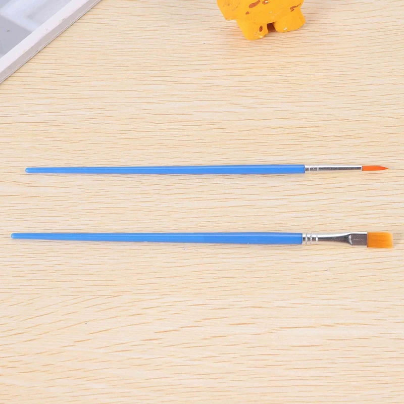 100 Pieces Kids Paint Brushes Set For Watercolor Oil Painting Flat +Pointed Brush For Body Face Nail Craft Art image 3