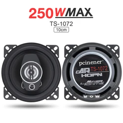2 pcs 4 Inch 10cm 250W Car Coaxial Auto Audio Music Stereo Full Range Frequency Hifi Speakers Non-destructive Installation