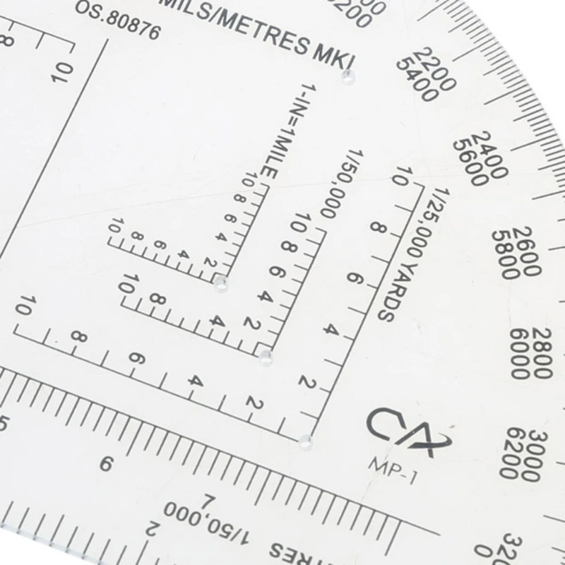 Military Protractor Coordinate Scale for Topographical Map Reading and Land Navigation Map Reading Ruler