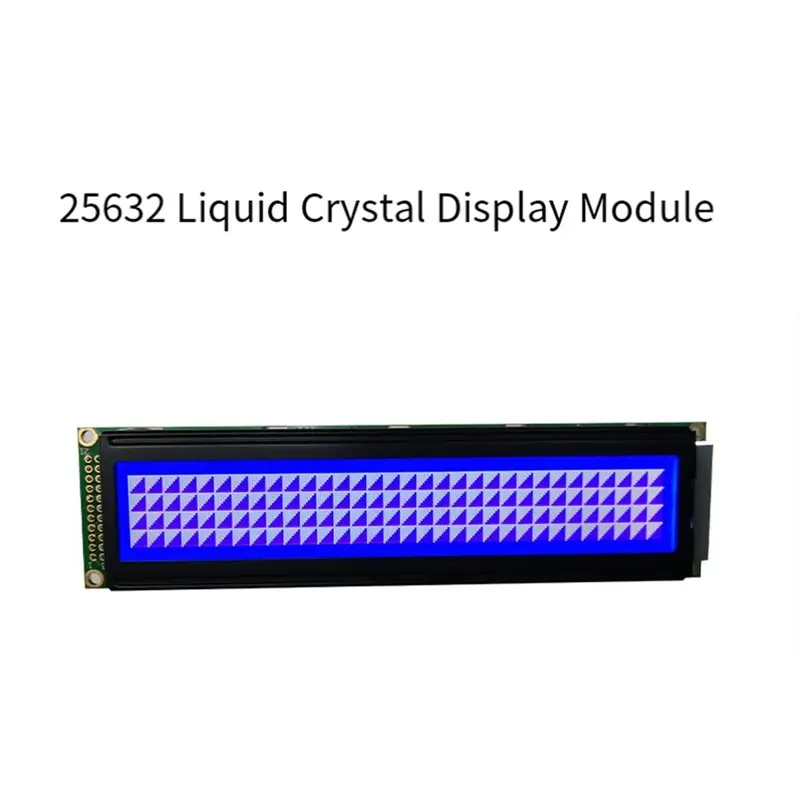 B04C-Blue-Green Backlit 5V 256X32 Dot Matrix LCD Display Module, High Brightness Backlight Character Screen
