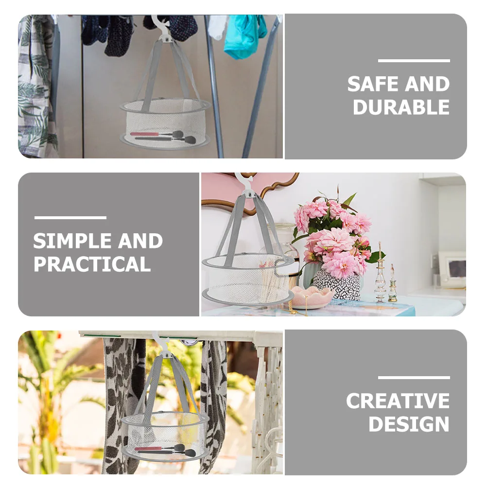 

2 Pcs Makeup Brush Drying Net Ventilated Mesh Basket Holder Compact Foldable Travel Hanging Rack Tool Accessories
