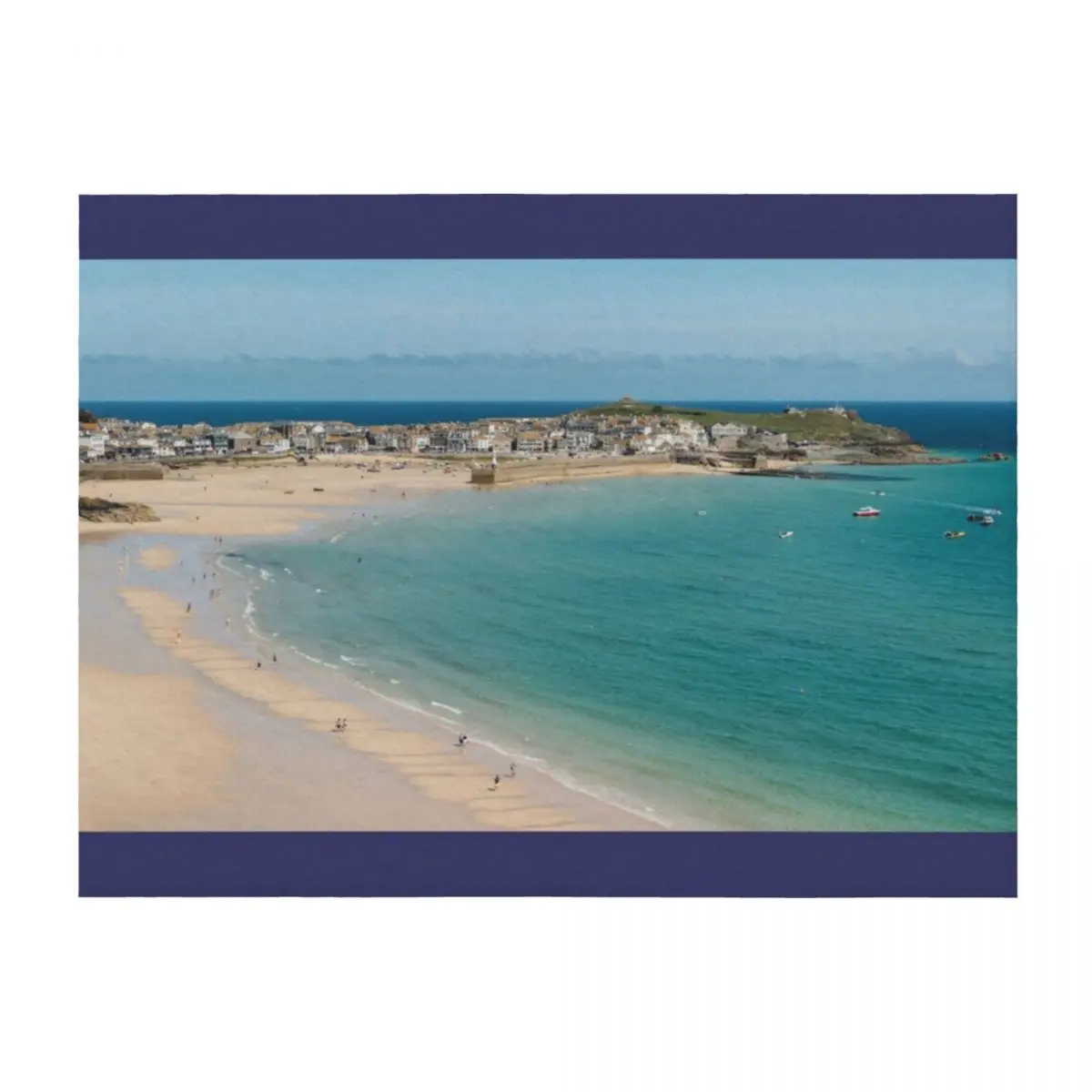 

St Ives panorama Throw Blanket Flannels Softest Personalized Gift for sofa Blankets