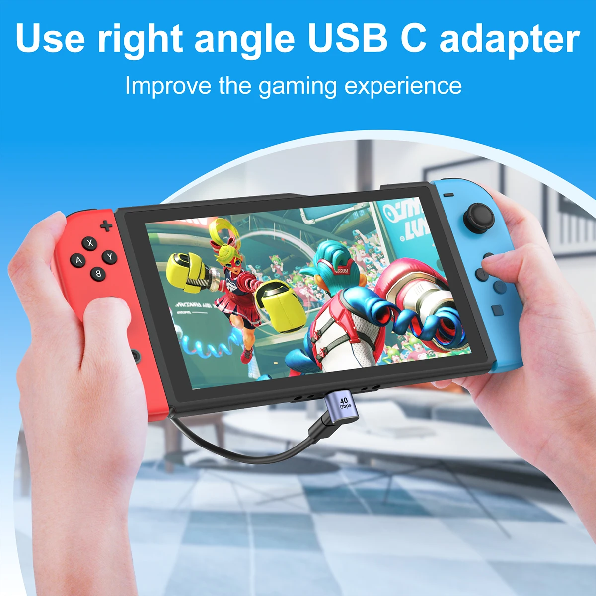 USB4.0 Magnetic Adapter Thunderbolt3 40Gbps 8K@60Hz USB C Data Adapter USB C Male to Female 100W Fast Charging Magnet Converter