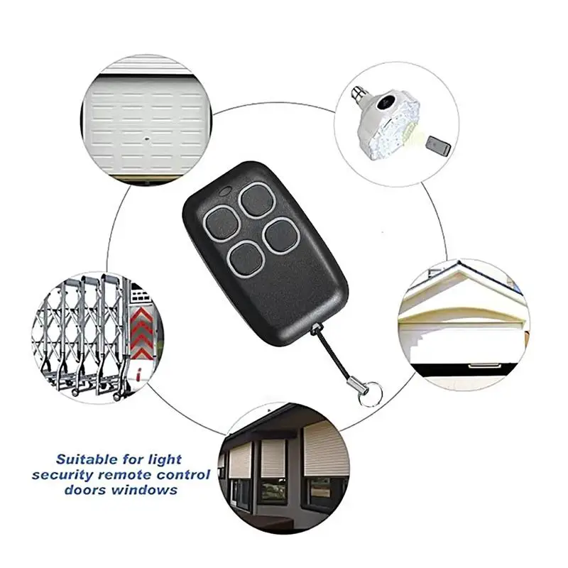 Garage Door Remote Control Duplicator Gate Opener 433Mhz 4 Button Garage Door Controller Remote Replacement For Electric Roller