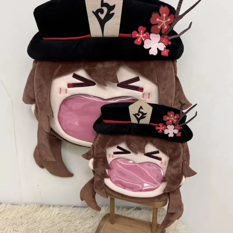 Genshin Impact Hu Tao Itabag Y2K Cartoon Animation Game Peripheral Anime Cotton Doll Plush Doll Backpack Student Messenger Bag