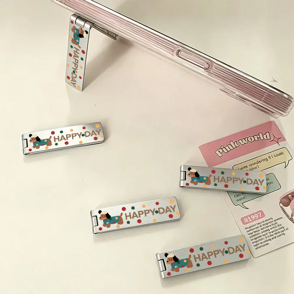 Ultra-thin Invisible Phone Kickstand Folding Back Sticker Cellphone Holder Adjustable Universal Desktop Support Stand For iPhone view 4