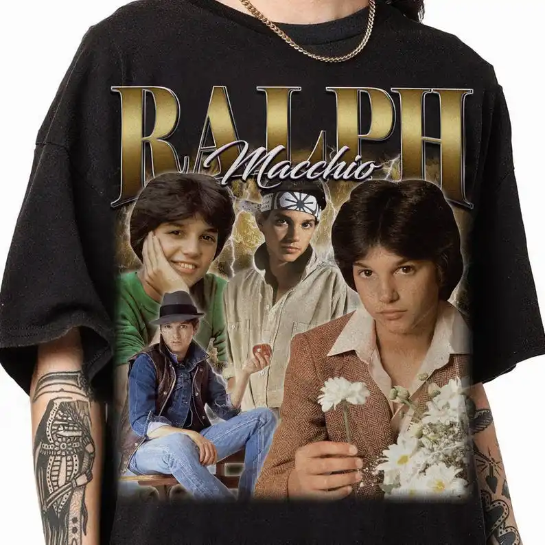 Camiseta retro de los años 90 Ralph Macchio Bootleg, camisa vintage de Raph Makchio, camiseta de los años 90 de Raph Makchio, regalo para ella, regalo para él