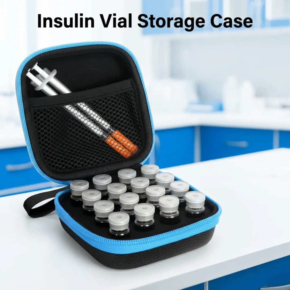 3ML Insulin Vial Storage Case Waterproof Dust-proof Essential Oils Carrying Box Shockproof EVA Insulin Organizer Diabetics