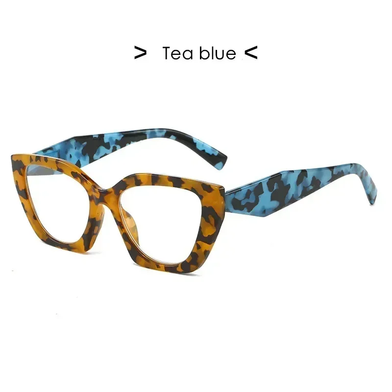 Ladies Anti-blue Light Plus Diopter Eyewear Vintage Women Large Reading Glasses Trendy HD Lens Far Sight Eyeglasses 0 To +4.0