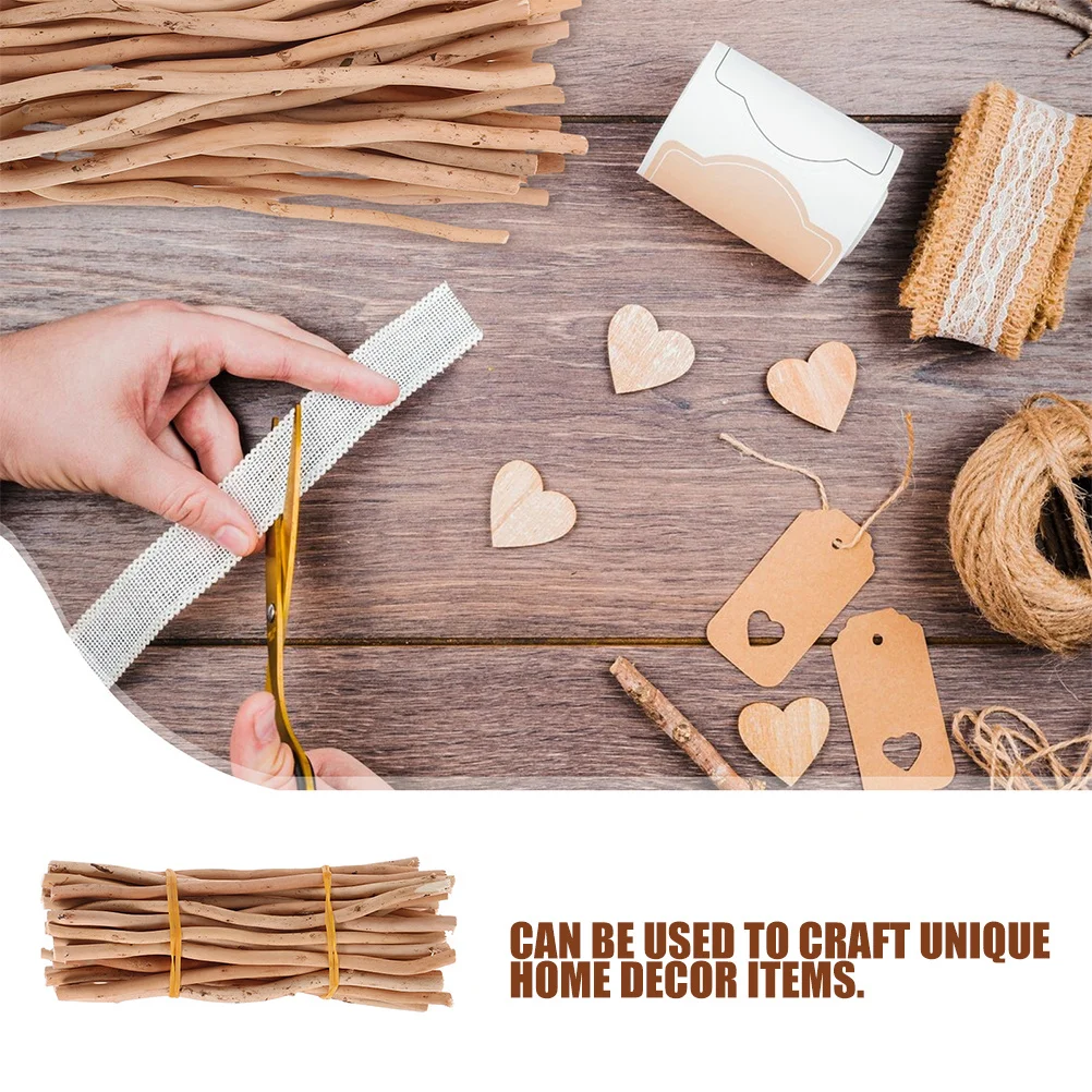 50pcs Natural Dried Birch Twigs For Crafts Diy Home Decor Landscaping Wooden Sticks Branch Decor Driftwood Pieces Craft Material
