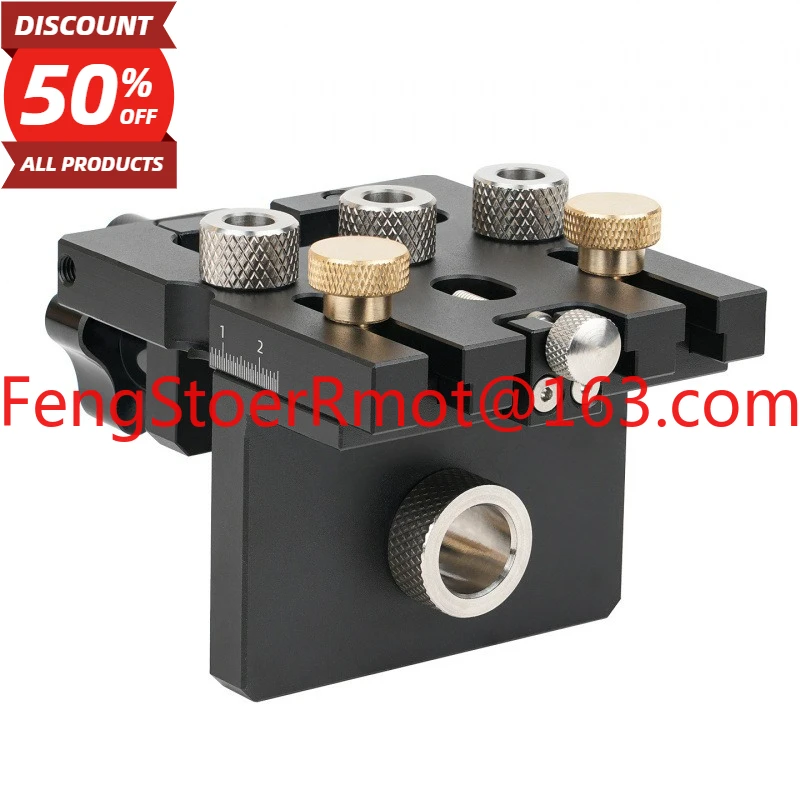 Woodworking Perforation Plate Positioner Tenon Perforation Furniture Connector Perforation Positioning Log Three-in-One