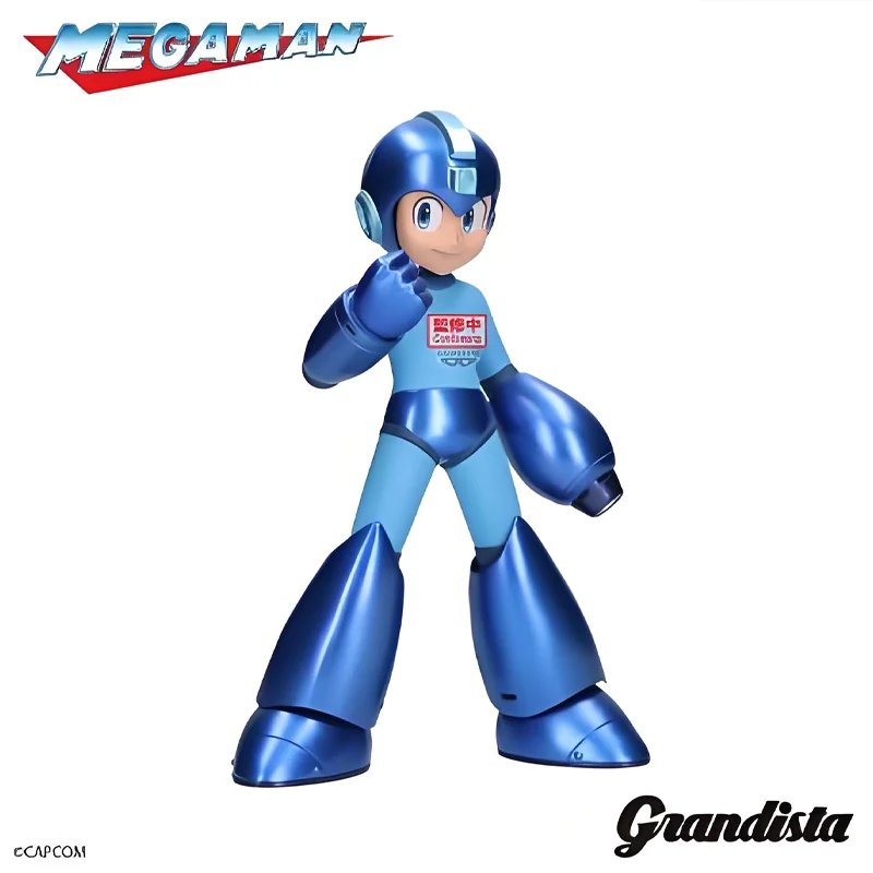 

[Genuine Original] Bandai Banpresto Mega Man Grandista Rockman Electroplated Color Anime Figure Model Collector Figurine Toys