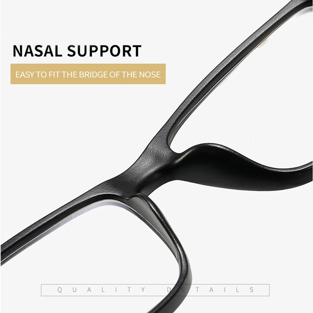 نظارات قراءة للرجال قابلة للتعديل متعددة البؤر نظارات مكبرة بإطار أسود ذكية لقراءة المكتب الداخلي والخارجي