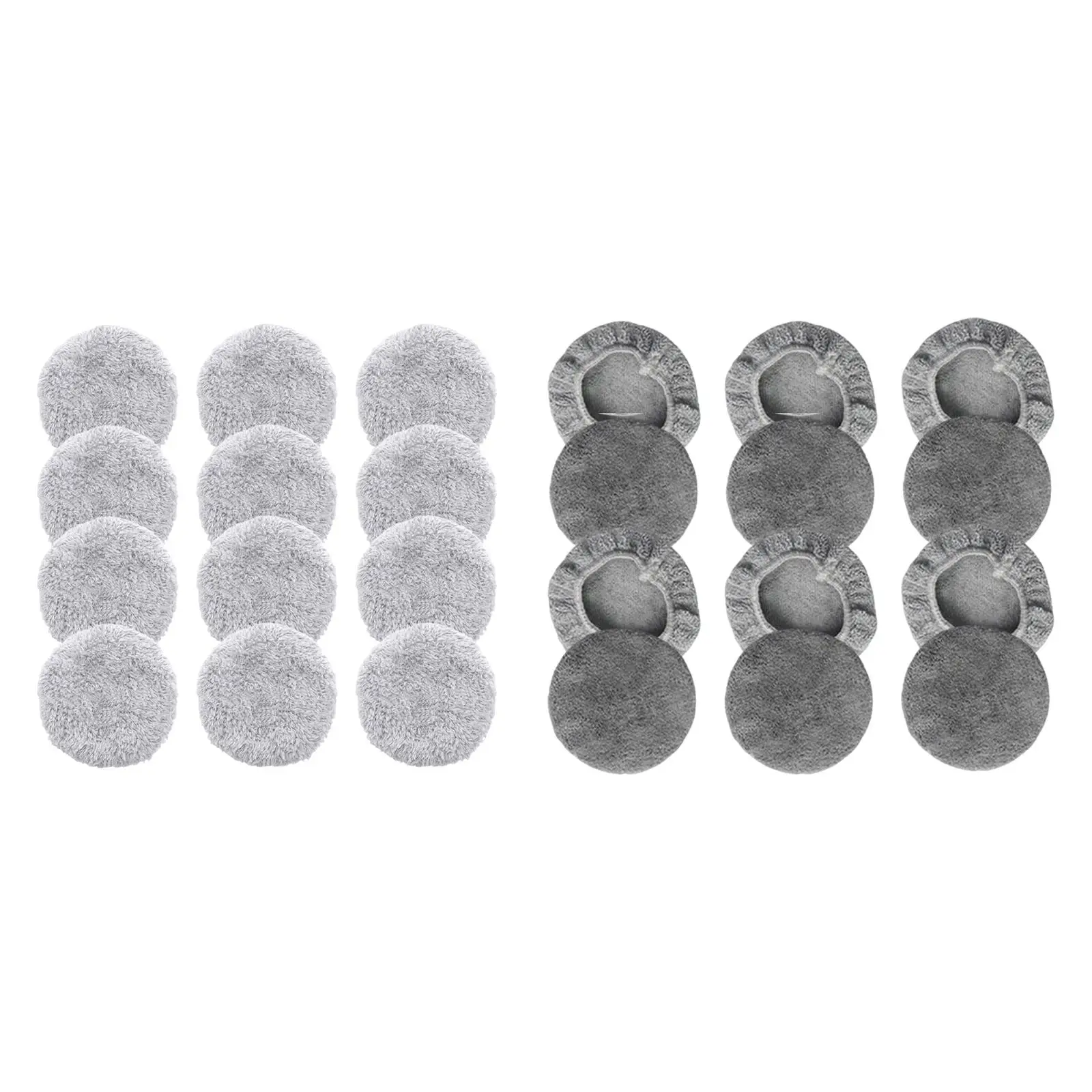 12x Replacement Pads for Window Cleaning Robot Reusable Round Window Cleaner Robot Mop Washable Microfiber Cloth for Tile Glass