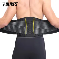 AOLIKES Adjustable Back Lumbar Support Belt Breathable Waist Brace Strap for Lower Back Pain Relief, Scoliosis, Herniated Disc