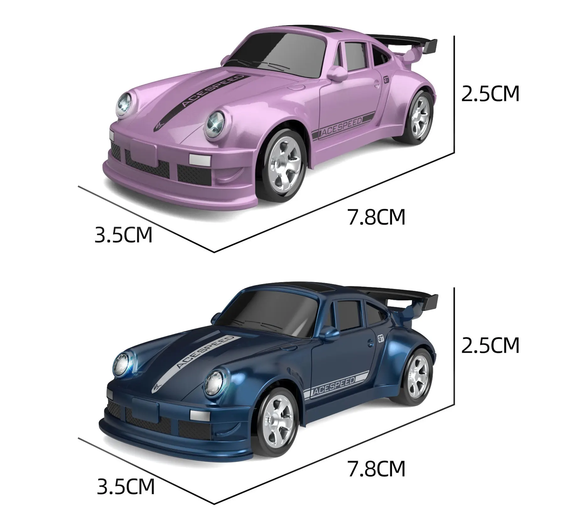 New 4WD 2.4GHZ RC Simulation Mini Drift Car Palm Racing Model Desk Toys 1/64 Scale Remote Control Car Gift for Children Boys.