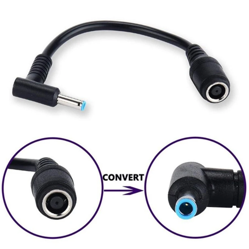 7.4mm-4.5mm DC USB Charger Adapter for HP Dell Laptop Fast Charging Blue Tip Efficient Easy Install