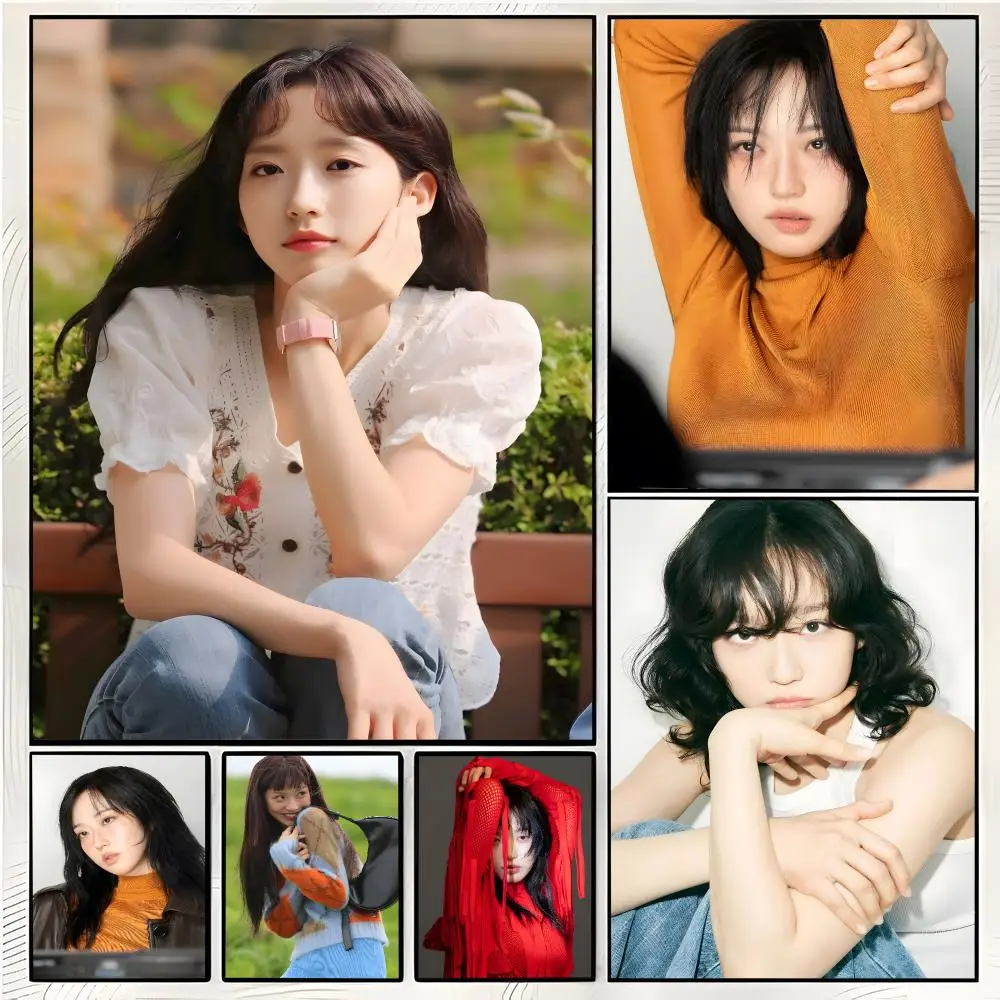 Han Ji Hyun Actress Performer Painting Calligraphy Wall Art Mural Living Room Canvas Decor Gifts