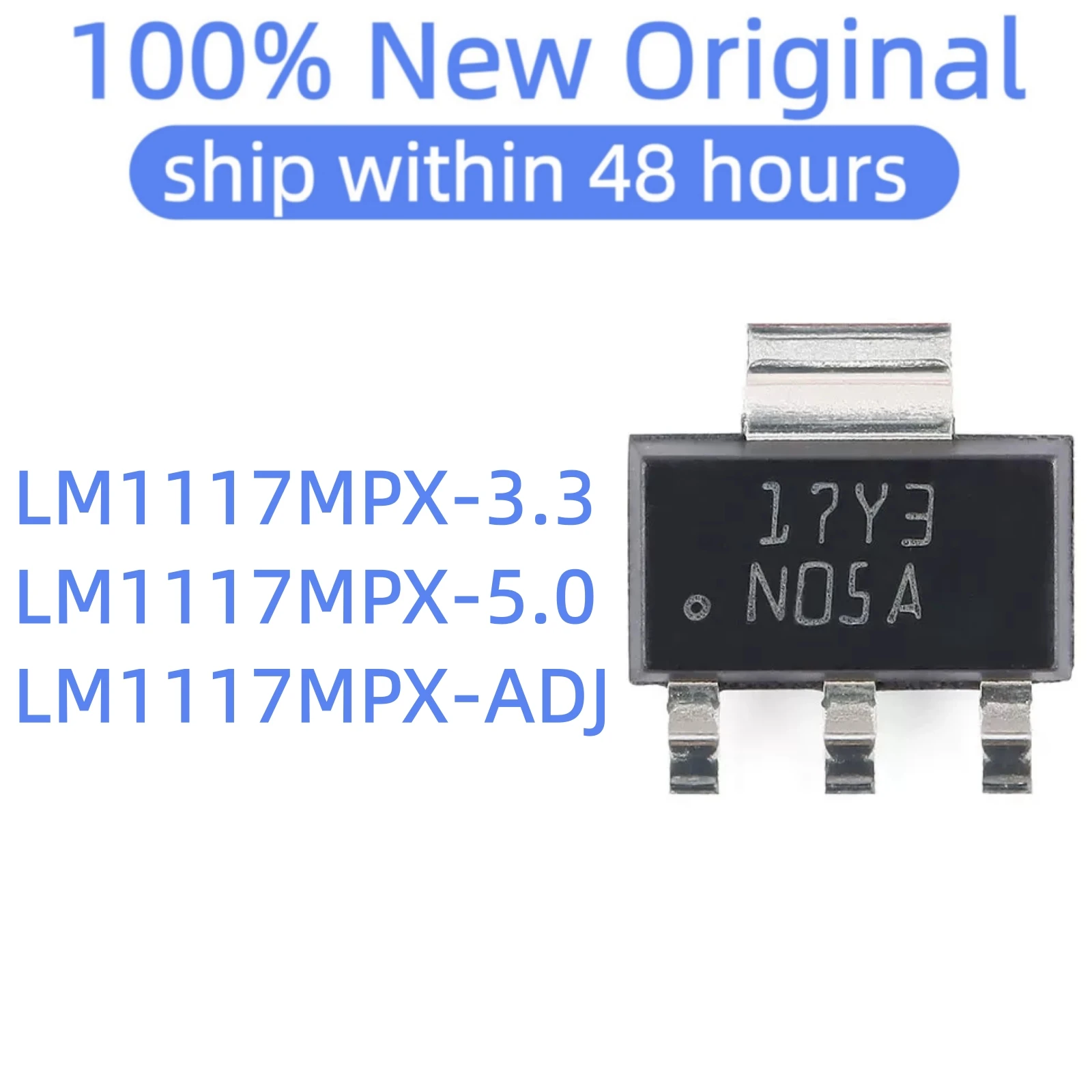 (5PCS) LM1117MPX-3.3 LM1117MPX-5.0 LM1117MPX-ADJ LM1117MPX-3.3/NOPB LM1117MPX-5.0/NOPB LM1117MPX-ADJ/NOPB 100% New original