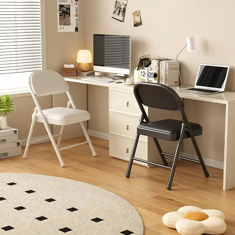Installation-free folding chair Home computer chair Sedentary comfortable office seat Dormitory college student learning