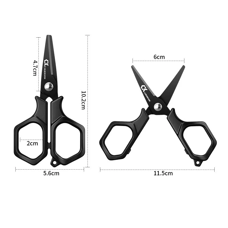 Tijeras de pesca recubiertas de titanio Dali Ma para PE con cuerda - imagen 2
