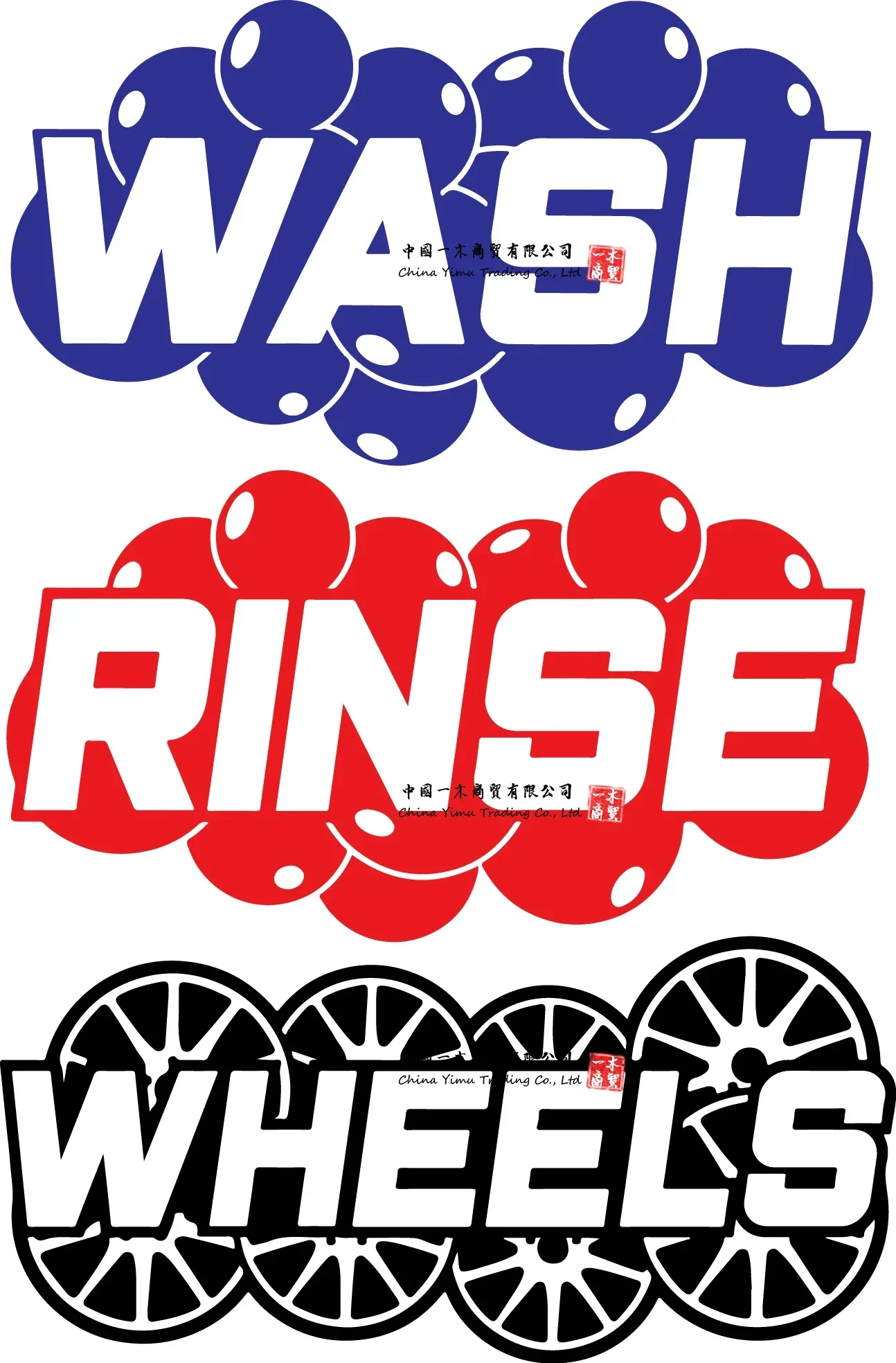 Wash Stickers Rinse Sticker Wheels Decal Detailing & Valeting Vinyl Bucket Decal Stickers The car wash
