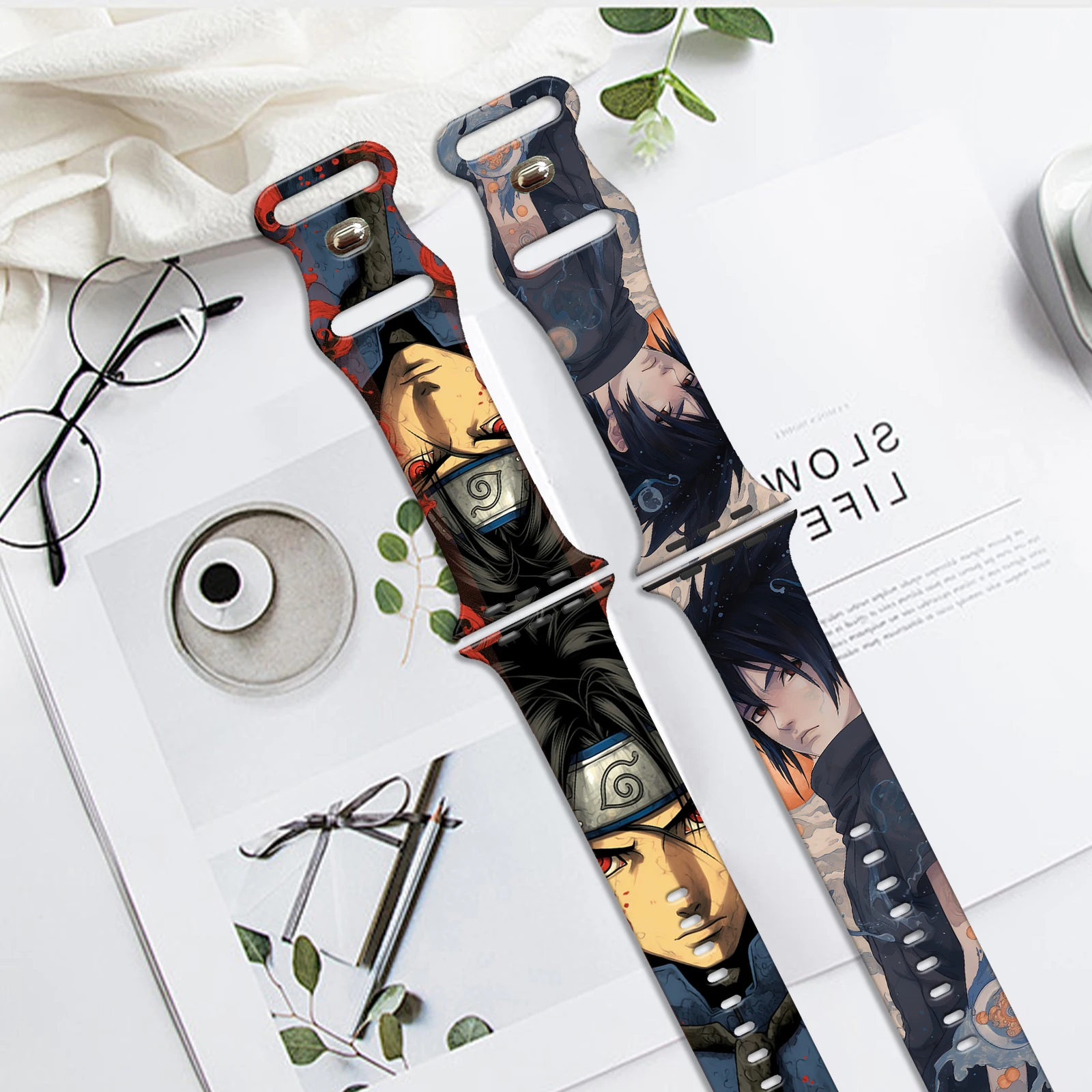 

Naruto​​ Painting Strap for Apple Watch 10 9 8 7 Silicone Band Replaceable Bracelet for iWatch 46mm 42mm Watchband