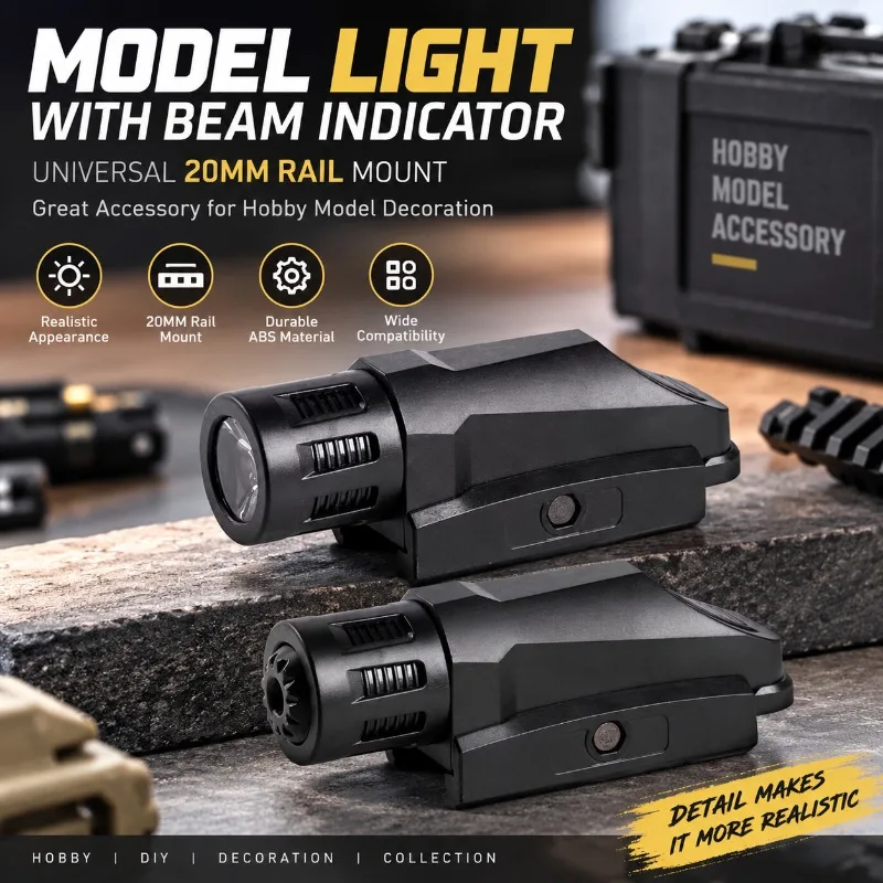 ABS Shell Model Lighting Fitting Beam Indicator Rail Mount Hobby Game Ornament